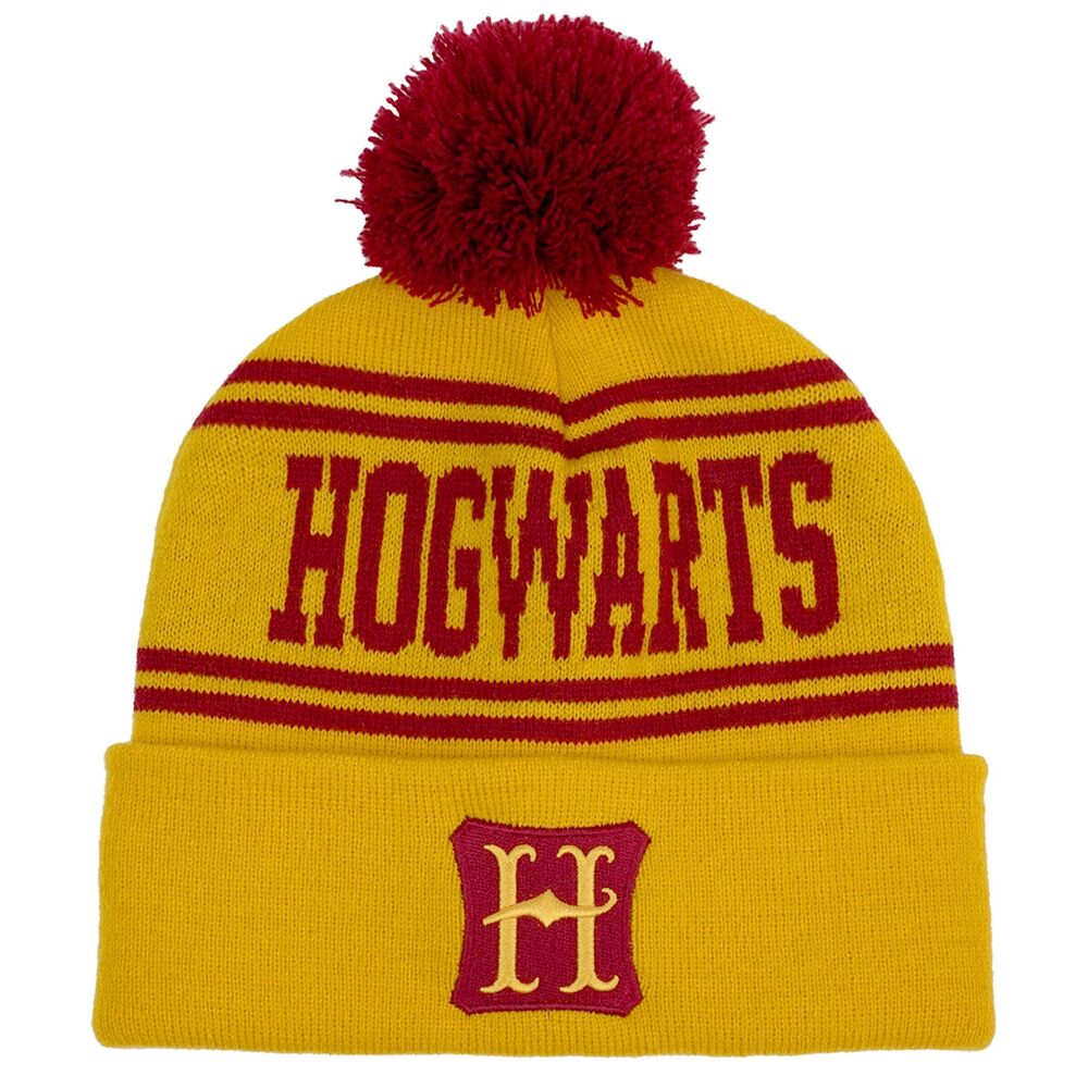9255 Official Harry Potter Hogwarts Adult Knit Beanie with Cuff and Pom